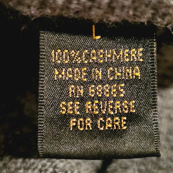 Alexander Julian Colours 100% Cashmere Sweater Men's Size L V-Neck Gray Classic - Picture 5 of 6